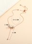 Rhinestone Bow Elegant Pendant Necklace