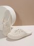 Women Lace Up Hollow Out Waterproof Beach Mules
