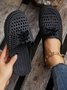 Women Lace Up Hollow Out Waterproof Beach Mules