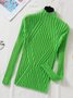Women's Half Turtleneck Long Sleeve Base Layer Shirt Fall Winter Sweater