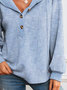 Plus size Striped Hoodie Casual Loose Hoodie