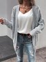 Women's Loose Plain Knitted Cardigan