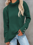 Loose Jersey Turtleneck Casual Sweater