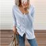 Casual Single Breasted Button V Neck Ribbed Cuffs Sleeve Cardigan For Women