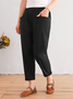 Plain Pockets Casual Pants