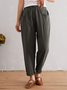 Plain Pockets Casual Pants