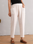 Plain Pockets Casual Pants