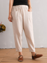 Plain Pockets Casual Pants