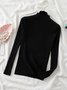Women's Casual Striped Knit High Stretch Long Sleeve Sweater Everyday Home Clothing