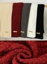 Women Minimalist Twist Knitted Warmth Plain Scarf