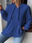 Plain Casual Loose Hoodie Hoodie