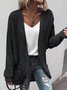 Women's Loose Plain Knitted Cardigan