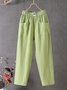 Cotton Casual Plain Linen Pants Straight Pants 