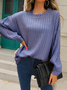 Crew Neck Casual Sweater