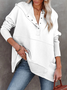 Knitted Plain Hoodie Casual Hoodie