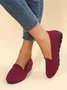 Women Casual Ribbed Fly-knit Fabric Slip On Shoes