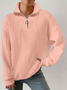 Casual style jacquard long-sleeved pullover knitted sweatshirt