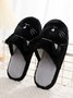 Cartoon Cat Design Embroidery Slip-on Fluffy Home Slippers