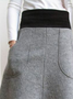 Woolen Loose Casual Skirt