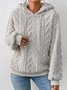 Casual Plain Fluff/Granular Fleece Fabric Sweatshirt