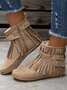 Suede Plain Western Boots