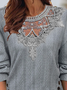 Others Knitted Lace Casual Shirt