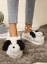 Cartoon Dog Warmth Fluffy Slippers