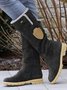 Winter Cotton Plain Casual Cotton-Padded Boots