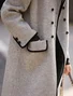 Plain Pocket Stitching Elegant Shawl Collar Coat
