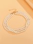 Elegant Imitation Pearls Multilayer Choker