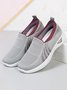 Mesh Fabric Plain All Season Shallow Shoes