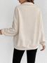 Warmth Fleece Plain Pockets Zipper Jacquard Long Sleeve Casual Sweatshirt