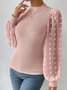 Crew Neck Plain Casual Loose Shirt