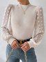Crew Neck Plain Casual Loose Shirt
