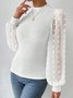Crew Neck Plain Casual Loose Shirt