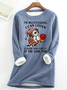Womens Funny Lestter Owl I'm Multitasking Casual Cotton-Blend Fleece Sweatshirt
