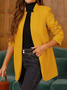 Solid Color Stand Collar Coat