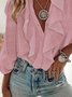 V Neck Casual Blouse