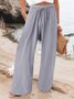 Plain Loose Casual Pants