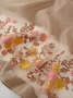 Elegant Floral Embroidery Imitation Silk Scarf