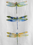 Cotton Dragonfly Shawl Collar Simple Shirt
