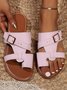 Plain Casual Summer Slide Sandals