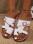 Plain Casual Summer Slide Sandals