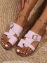 Plain Casual Summer Slide Sandals