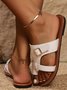 Plain Casual Summer Slide Sandals