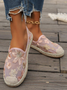 Mesh Floral Wedge Heel All Season Shallow Shoes