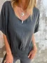 V Neck Casual Blouse