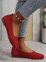 All Season Wedge Heel Plain Mesh Fabric Shallow Shoes