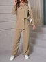 Loose Casual Plain Two-Piece Set
