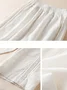 Casual Cotton Loose Plain Pants